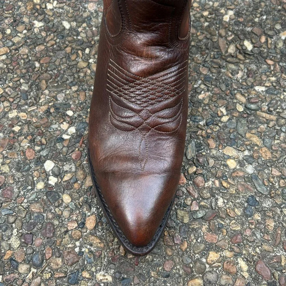 Frye Men's Brown Leather Billy Pull on Cowboy Western Boots Size 11M - Picture 10 of 15